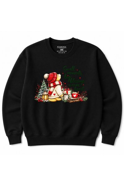 Rabona Fashion Cozy Blessings – Φούτερ με χαριτωμένο print με αρκουδάκι και τ...