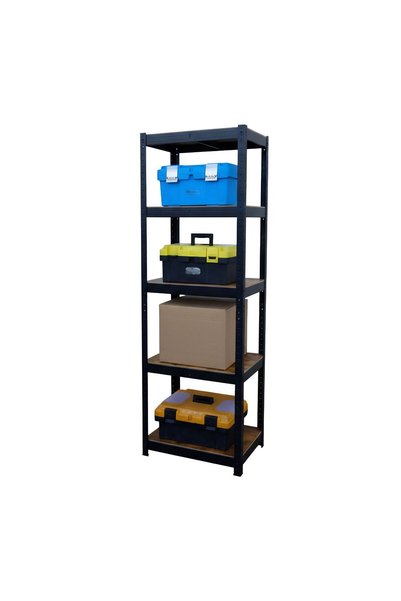 Relaxdays metal rack 180x60x30cm brown-black robust