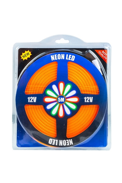 OEM Bandă LED neon flexibilă, 5 m, 12V, Alimentare neinclusă, Portocaliu