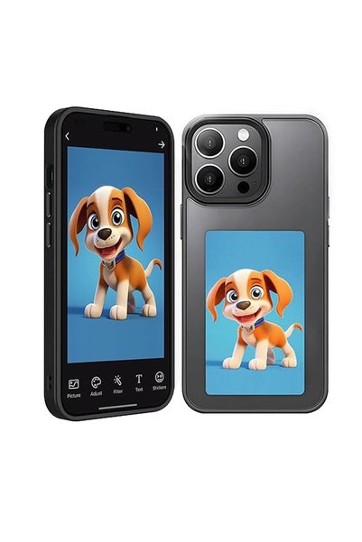 FONIX Customizable Case for Apple iPhone 15, Comando Smart Screen, Photo Fram...