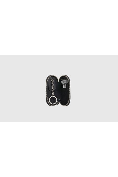 Grande Men's Card Holder 716 Keychain, Black