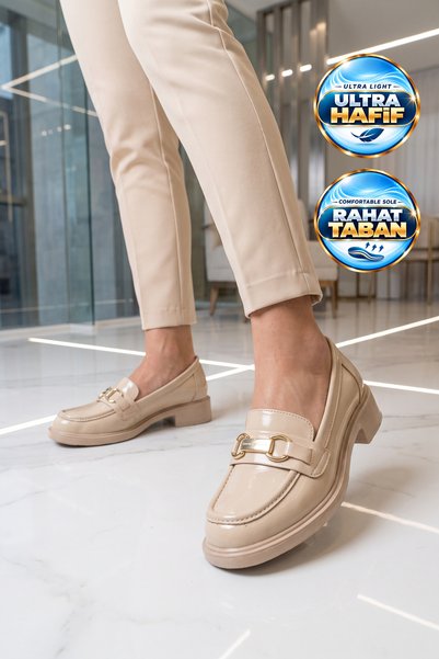 Pierre Cardin Women's Casual Shoes PC-56064 Beige-Shiny