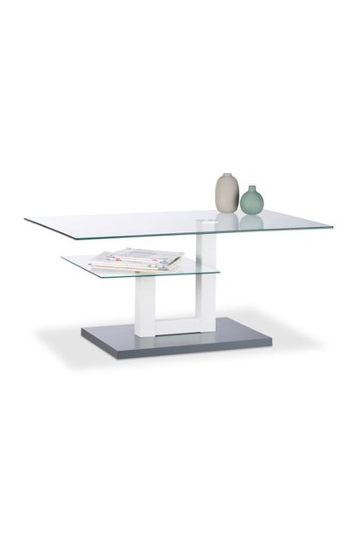 Relaxdays Multi-Tier Glass Coffee Table