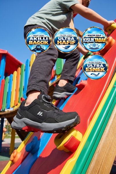 Minicankids Children's Outdoor Shoes BS-İH1-P-240 Black Sizes 32–36