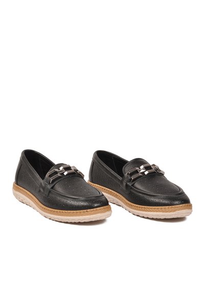 Voyager Women's Casual Shoes, Genuine Leather, Z278, Black
