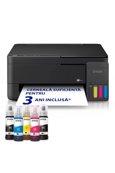EPSON Imprimantă inkjet multifuncțională EcoTank L3310 CISS A4 color, scaner,...