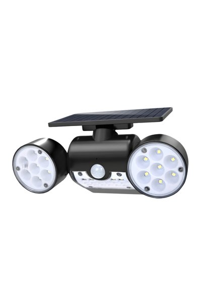 buz Dual solar lamp, adjustable with 30 LEDs, 3 lighting types, IP65 and moti...