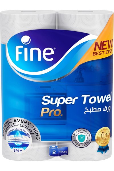 FINE Super Towel Pro New & Improved Sterilized & Half Perforated Kitchen Pape...