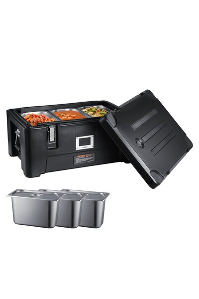 VEVOR Transportor izolat pentru tăvi alimentare, Capacitate: 30 L, Culoare: n...