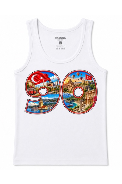Rabona Fashion Turkey Heritage 90 – Tank Top Featuring the Turkish Flag and V...