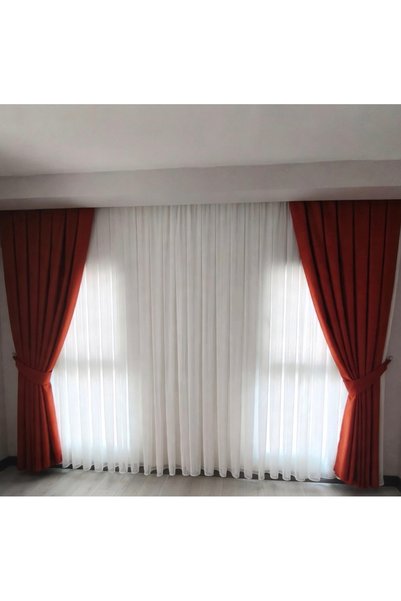 Generic Brand Elegance, țiglă, model insular, perdea opacă, cu textură catife...