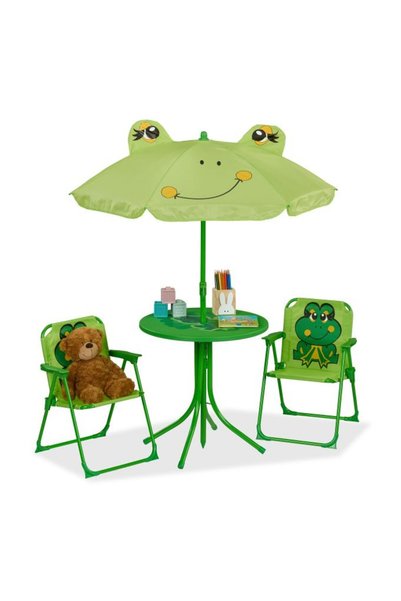 Relaxdays set de mobilier de camping/grădină pentru copii, 2 scaune pliabile ...