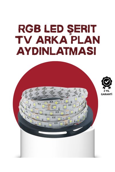 plentiful شريط إضاءة LED ذاتي اللصق، مناسب لإضاءة التلفزيون، طوله 2 متر.