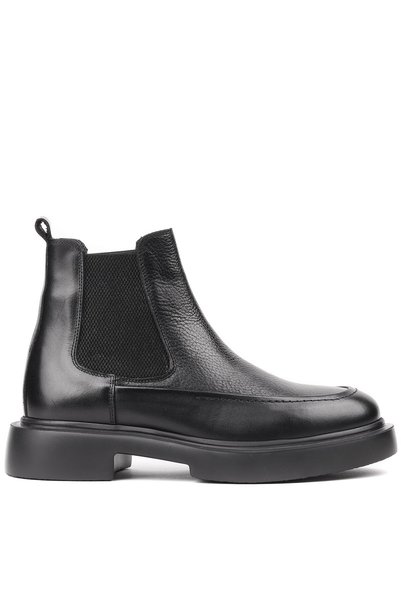 Shoetyle - حذاء تشيلسي رجالي من الجلد الأسود، موديل 250-1016-01.