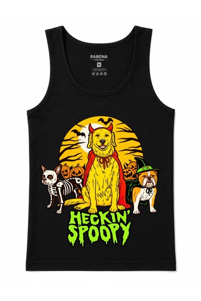 Rabona Fashion Heckin' Spoopy – Halloween Tank Top Featuring Cute Dogs Dresse...