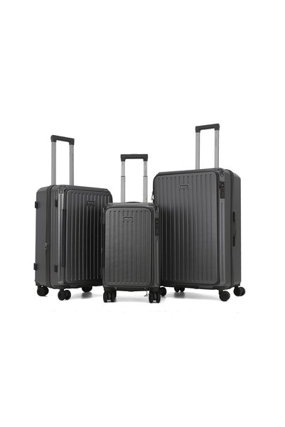 Pierre Louis 3-Piece Hard Luggage Set with, Expandable ABS Hardside Spinner S...