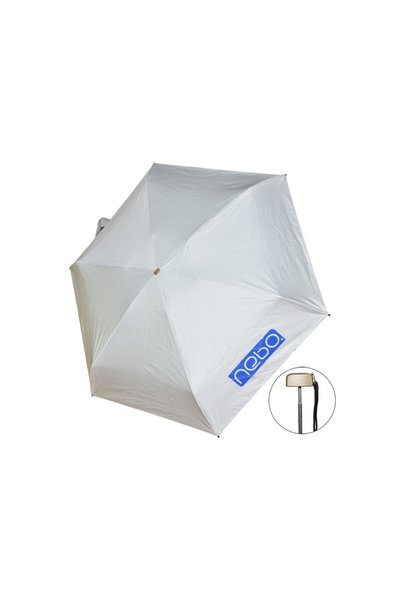 NEBO Umbrelă de buzunar compactă 18,5 cm, rezistentă la vânt, albă