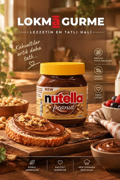 Ferrero - Nutella Nutella Peanut(yer fıstıklı) Sürülebilir 371g