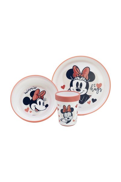 Stor Disney Minnie Mouse Heart Full Baby Non-Slip 3-Piece Bicolor Premium Set...