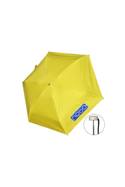 NEBO Umbrelă de buzunar compactă 18,5 cm, rezistentă la vânt, galbenă