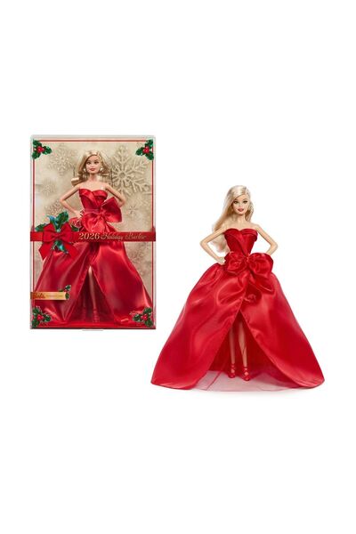 mattel Barbie Sărbători de sezon 2026 Păpușă blondă JJX65