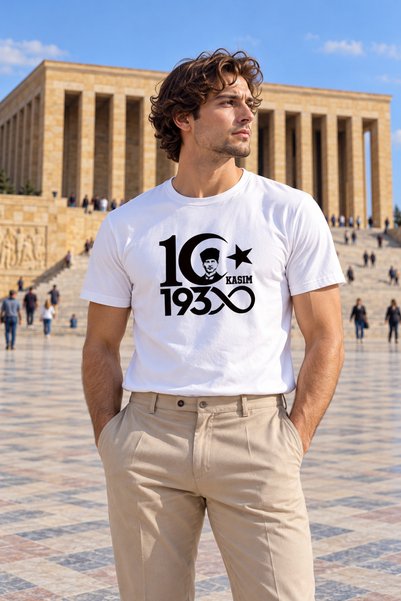 Efendioğlu Design Majica za odrasle 10 NOVEMBER ATATÜRK sa printom simbola be...