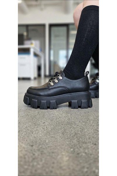 yesmoda Siyah Mat Oxford Harajuku Tarz Lolita Gothicstyle Prd Ayakkabı