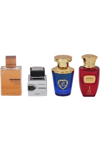 Al Haramain Travel Exclusive Perfume Gift Set 4 x 10ml EDP | Amber Oud Gold, ...
