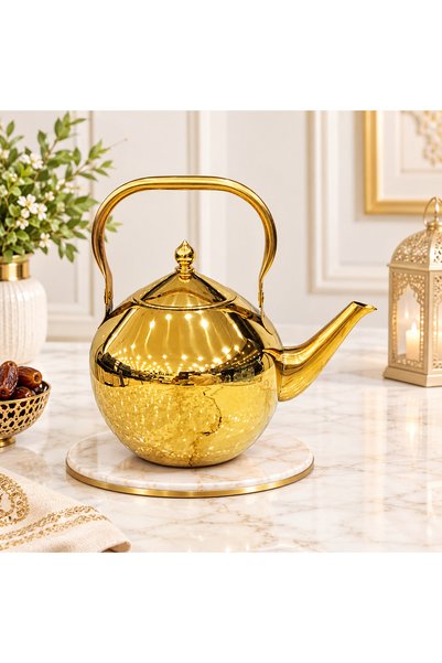 F BIN SHIHON Gold Stainless Steel Pitcher 1.5L Tea and Coffee Pitcher for Ser...