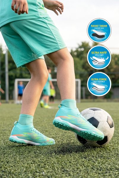 WALKWAY Mint Polyester-Blend Unisex Turf Shoes Strike B25RB293 G Turf