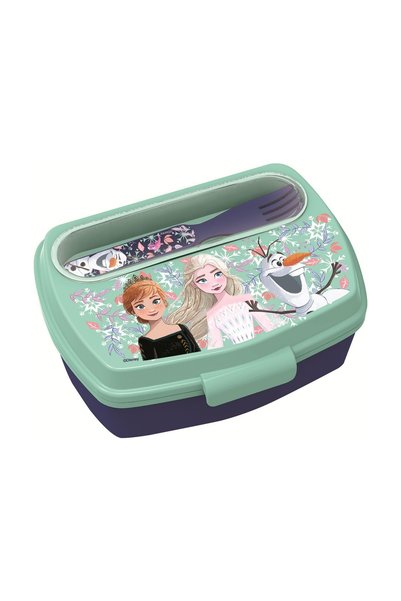 Stor Frozen Snowy Tale Funny Sandwich Box With Cutlery (81009)