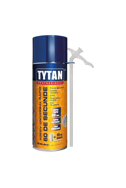 WISDOM Adeziv spuma 60 secunde universal, 300 ml, Tytan