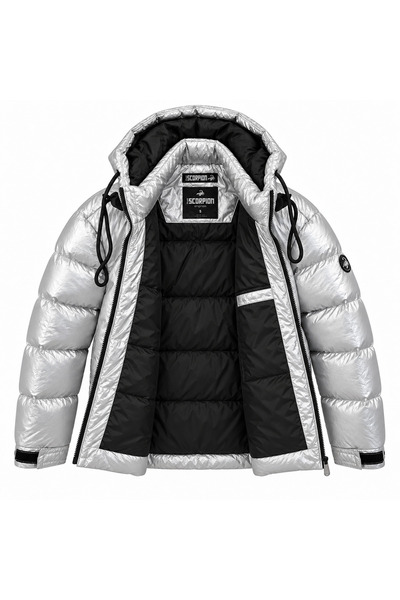 Plus Scorpion ανδρικό χειμερινό puffer μπουφάν, μοντέλο με καπιτονέ επένδυση ...