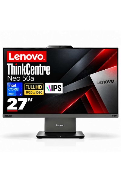 LENOVO ThinkCentre Neo 50a Core 7 240H 64GB 512GB 27" FHD IPS Win11 Pro 12SA0028TR A31 All in One PC