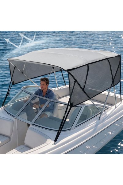 VEVOR Copertină pentru barcă, Material: pânză din poliester vopsit 600D + pla...