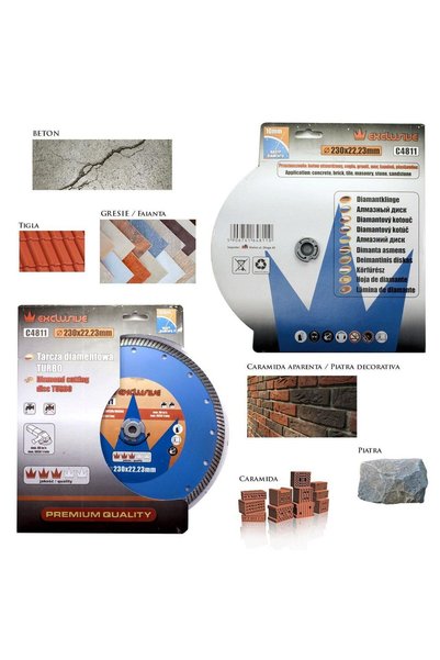 WISDOM Disc diamantat turbo, beton, caramida, gresie, taiere umeda si uscata,...