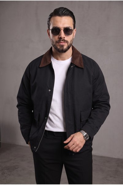 BASEL.CO Casual Gabardine Jacket/Coat with Pouch Pockets