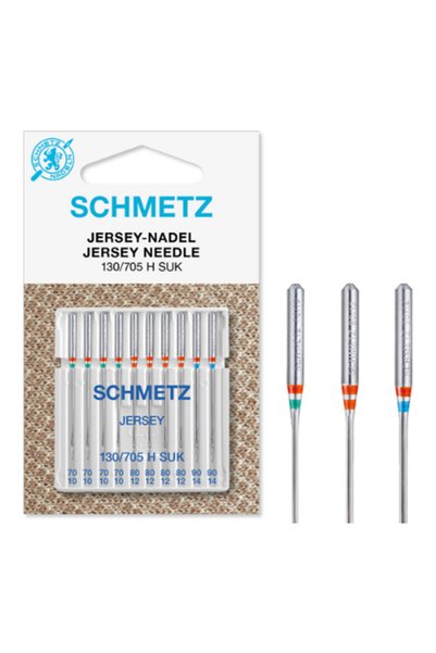 SCHMETZ Set combinat 10 ace jersey Schmetz, finete ac 70-90, pentru masina de...
