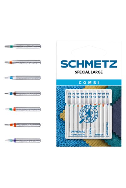 SCHMETZ Комплект от 10 игли „Ace Combi Special Large“ на Schmetz, асортимент:...