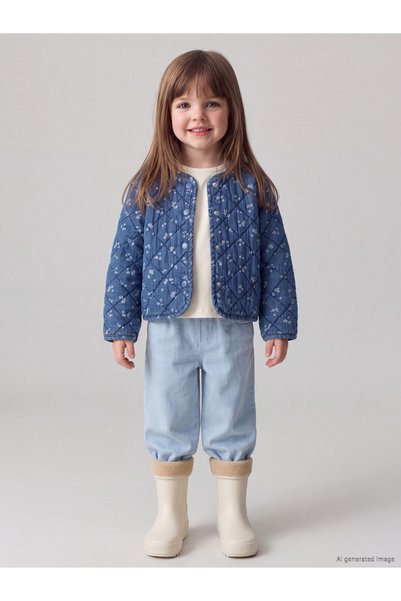 LC Waikiki Trendy Picks from Kübra Butik: Floral Cotton Girl's Jacket