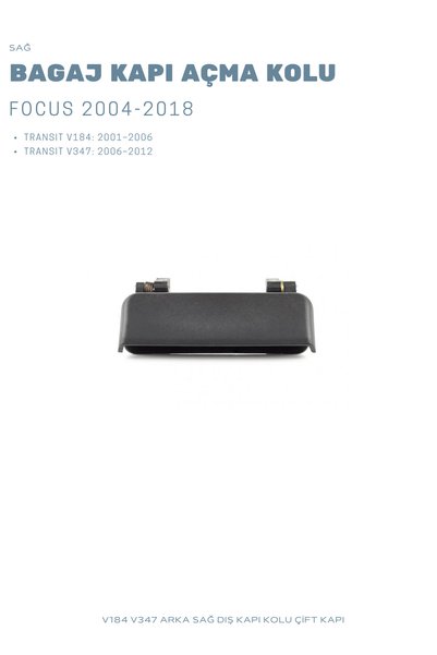 Yerli Rear right door trunk release handle for transit v184 (2001 - 2006) and...