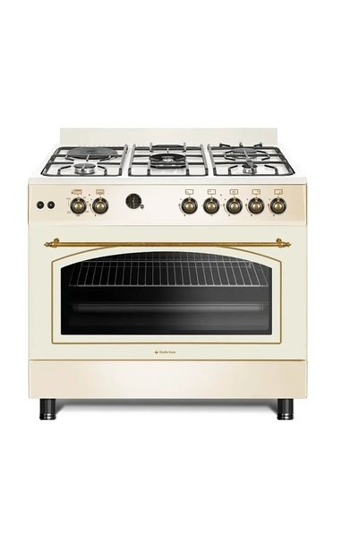 Studio Casa Aragaz rustic 4 arzatoare gaz+ 1 ochi electric,Cuptor gaz, 90 cm,...