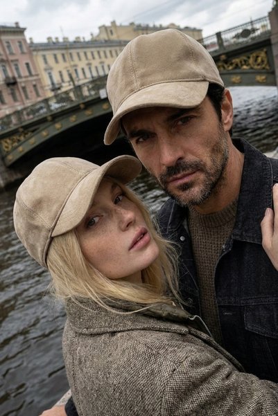 LAGRANZE Unisex Casual Genuine Nubuck Cap/Hat