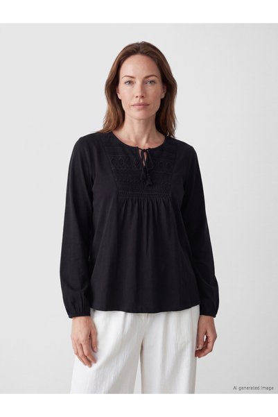 LC Waikiki Trendy Picks from Kübra Butik: Tie-Detail Blouse with Embroidered ...