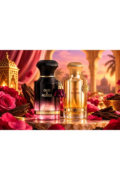 Ahmed Al Maghribi Oud & Roses Eau de Parfum 60ml + Oud & Roses Auric Extrait ...