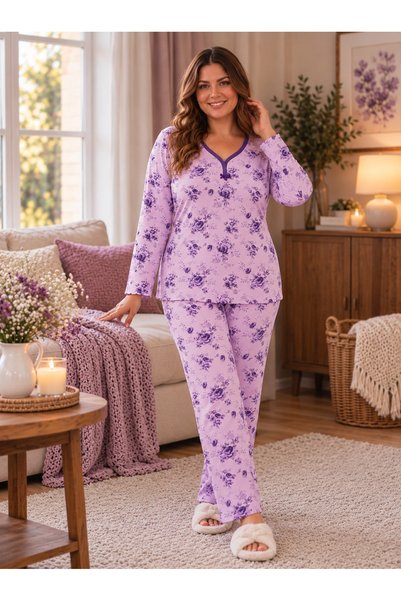 LİLA İÇ GİYİM SET DE Pijamale BATTAL
