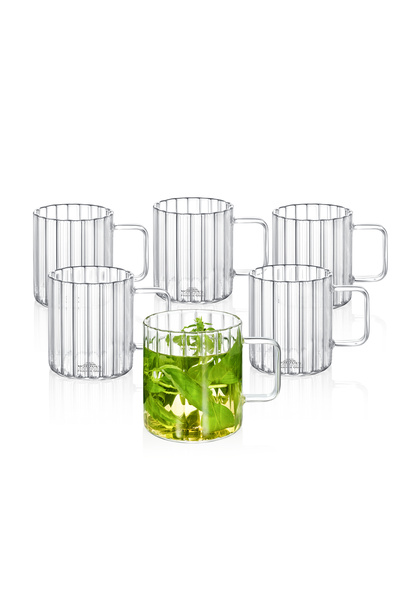 Wilmax Set 6 căni termo sticlă, 550 ml, Thermoglass