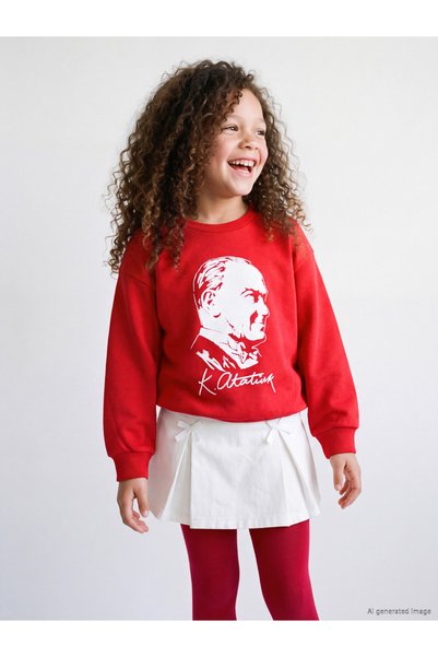 LC Waikiki Trendy Picks from Kübra Butik: Girls' Thick Sweatshirt with Atatür...
