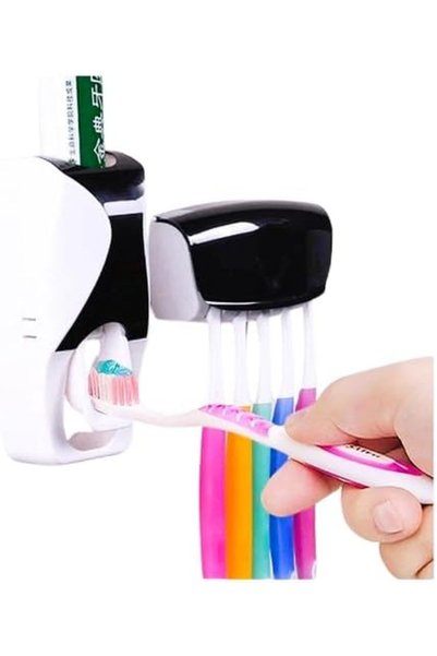 Generic Automatic Toothbrush Dispenser, Wall Mount Toothpaste Squeezer and To...