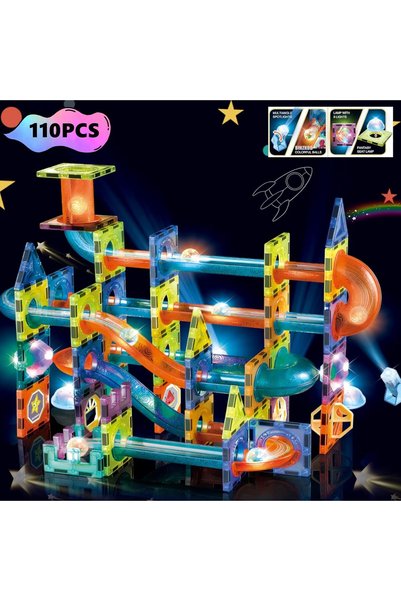Generic Light Magnetic Tiles Building Blocks for Kids,3D Clear Educational ST...